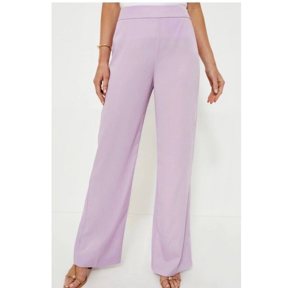 TUCKERNUCK Straight Leg Trouser High Waisted Lilac Erin Pant NWT Size large